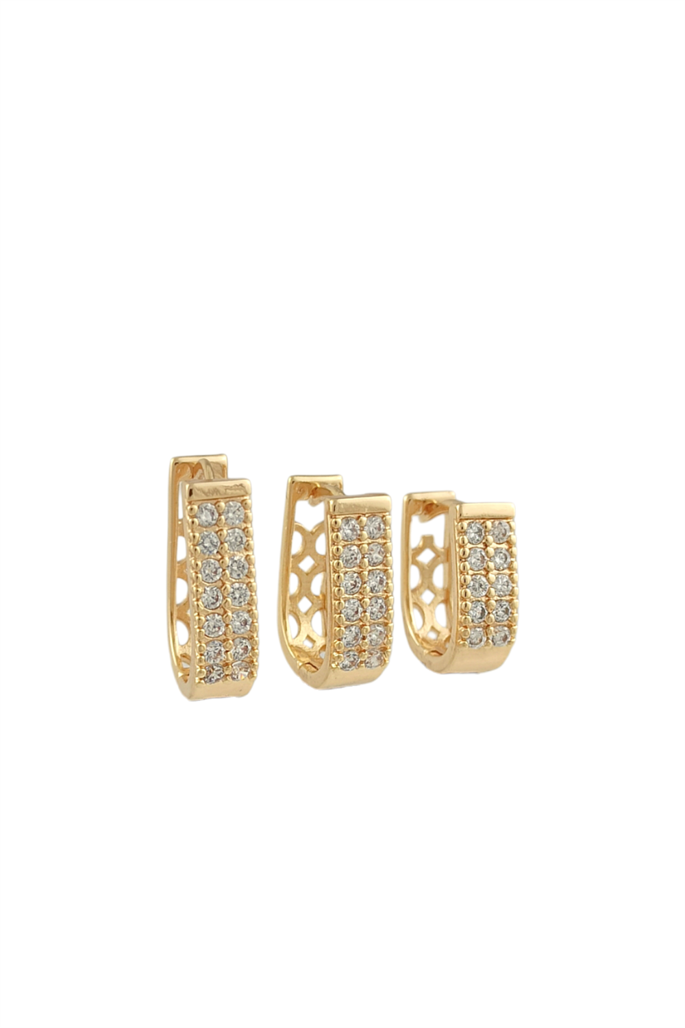 3 lü Taşlı Oval Küpe Kombin TrKüpe35193