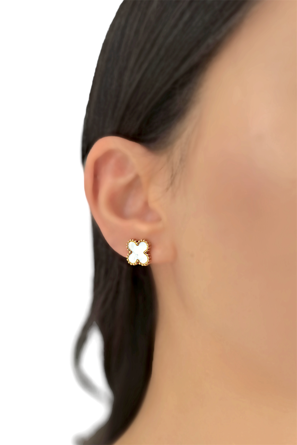 Çelik Sedefli Yonca Küpe Van Cleef TrKüpe35244