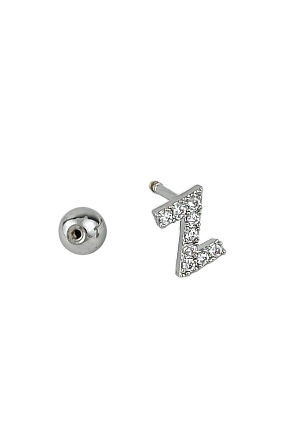 Gümüş Renk Harf Piercing - Z HarfPiercing