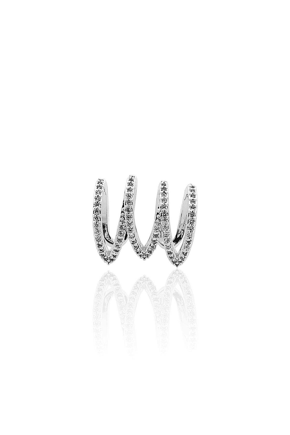 Premium Sıralı Taşlı Kıkırdak Küpe