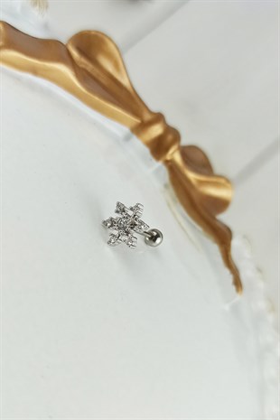 316 L Cerrahi Çelik Taşlı Kar Tanesi Piercing TrPiercing028 P32003