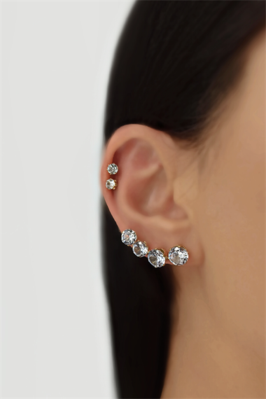 6 lı Tektaş Küpe Kombin TrKüpe35145