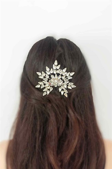 Abiye Tarak Toka Damla Taş Çiçek Model TrToka9792