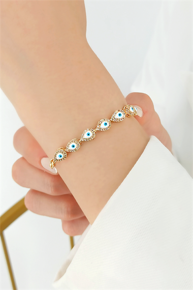 Asansörlü Damla Nazar Boncuk Bileklik TrBileklik70387