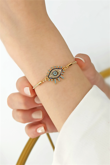 Asansörlü Taşlı Göz Bileklik TrBilek70334