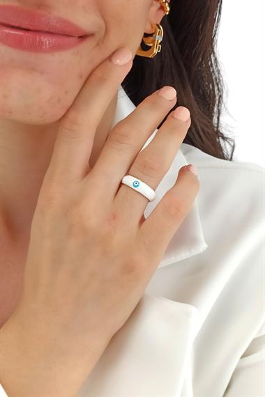 Ayarlanabilir Mineli Nazar Boncuk Yüzük TrYüzük1278