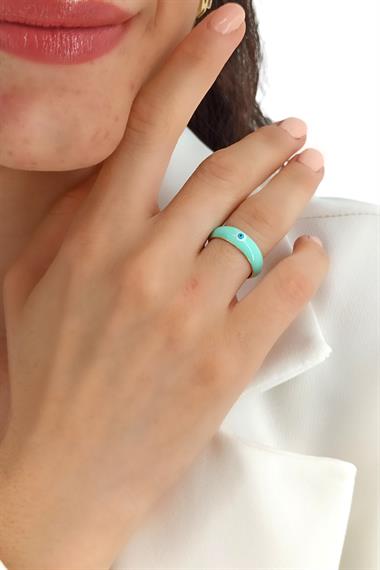 Ayarlanabilir Mineli Nazar Boncuk Yüzük TrYüzük1278