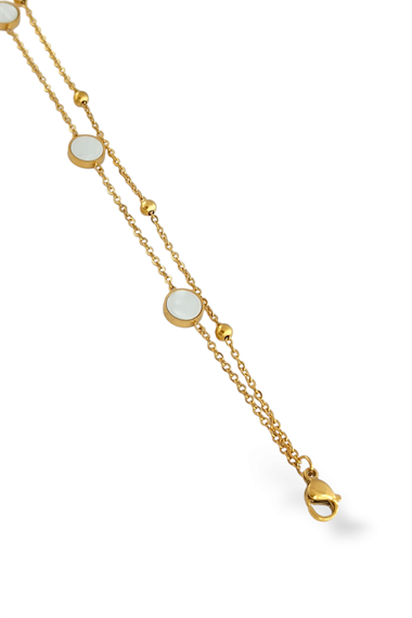 Çelik 2 Sıra Sedefli Bileklik