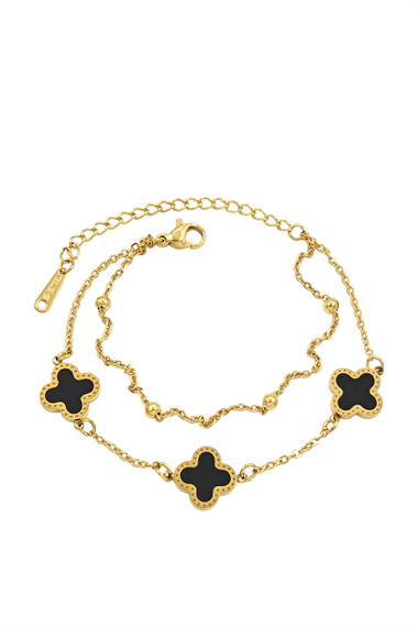 Çelik 2li Topcuk Yonca Bileklik