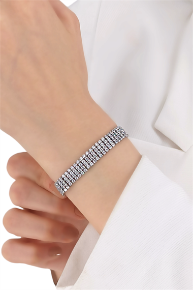 Çelik 4 Sıra İtalyan Zincir Bileklik