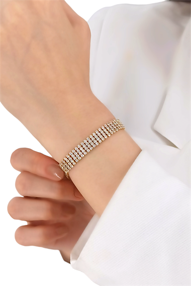 Çelik 4 Sıra İtalyan Zincir Bileklik