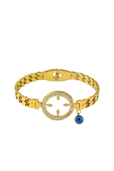 Çelik Çeyrek Uyumlu Arpa Kelepçe Bileklik TrBilek70355