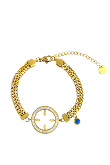 Çelik Çeyrek Uyumlu Balıksırtı Bileklik TrBilek70352