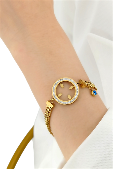 Çelik Çeyrek Uyumlu Balıksırtı Bileklik TrBilek70352