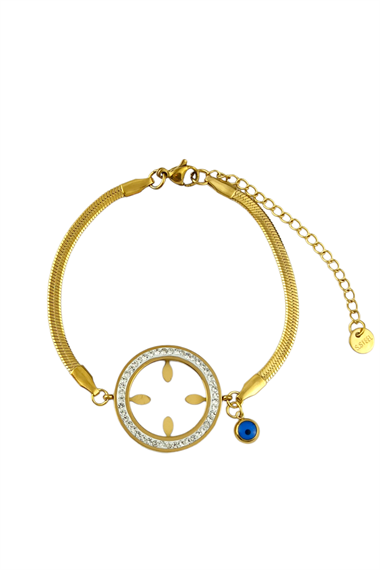 Çelik Çeyrek Uyumlu İtalyan Zincir Bileklik TrBilek70353