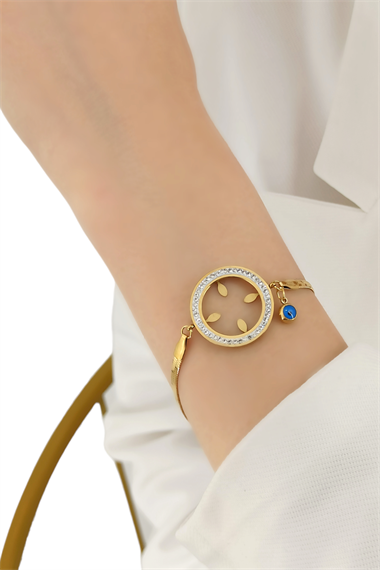 Çelik Çeyrek Uyumlu İtalyan Zincir Bileklik TrBilek70353