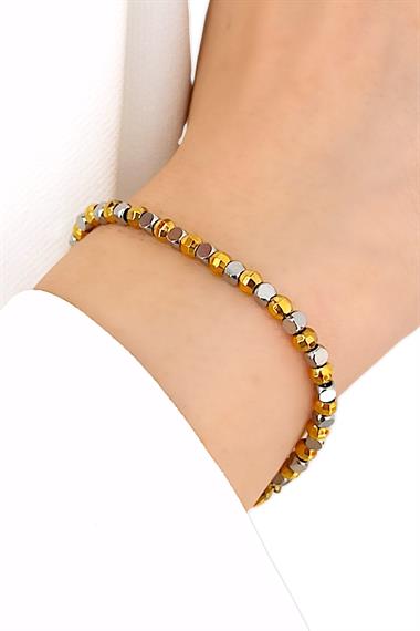 Çelik Çift Renk Dorika Bileklik