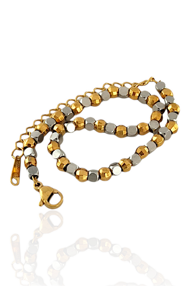 Çelik Çift Renk Dorika Bileklik