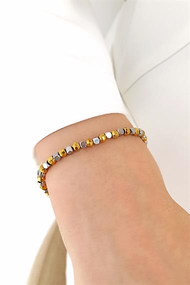 Çelik Çift Renk Dorika Bileklik