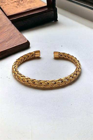 Çelik Erkek Örgü Model Kelepçe Bileklik
