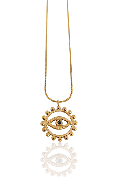 Çelik Göz Yılan Zincir Kolye 