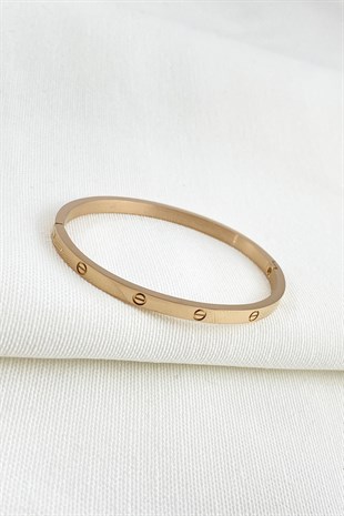 Çelik İnce Düz Kelepçe Bileklik TrBilek7412 B35003