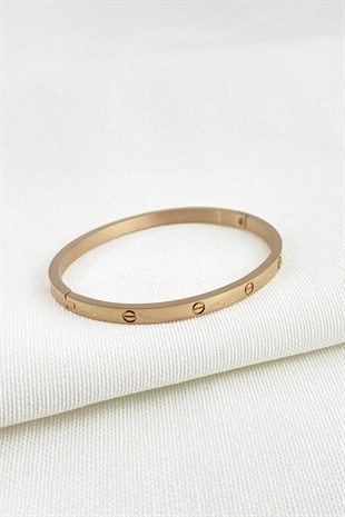 Çelik İnce Düz Kelepçe Bileklik TrBilek7412 B35003