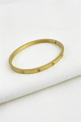 Çelik İnce Düz Kelepçe Bileklik TrBilek7412 B35003