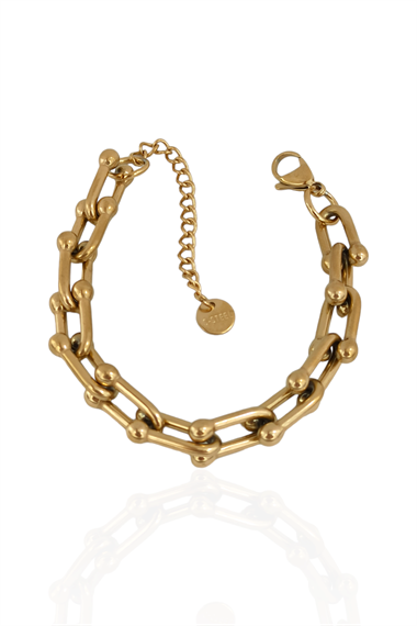 Çelik Kalın Geçmeli Bileklik 