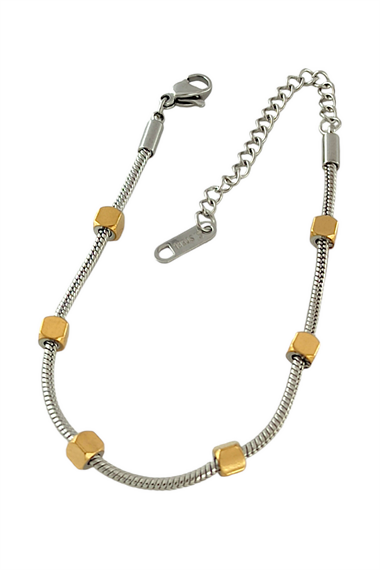 Çelik Küp Yılan Zincir Bileklik