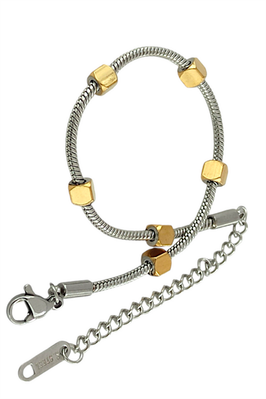 Çelik Küp Yılan Zincir Bileklik