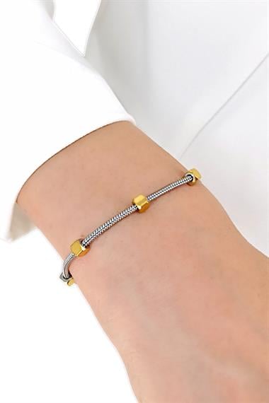 Çelik Küp Yılan Zincir Bileklik