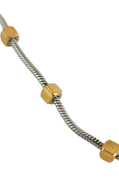 Çelik Küp Yılan Zincir Bileklik