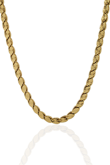 Çelik Lazer Kesim Arpa Zincir Kolye