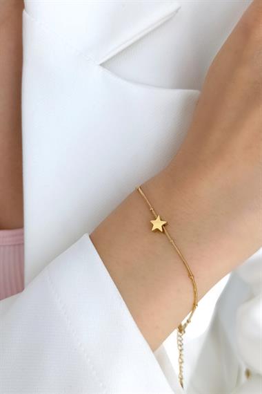 Çelik Minik Yıldız Topcuk Yılan Zincir Bileklik