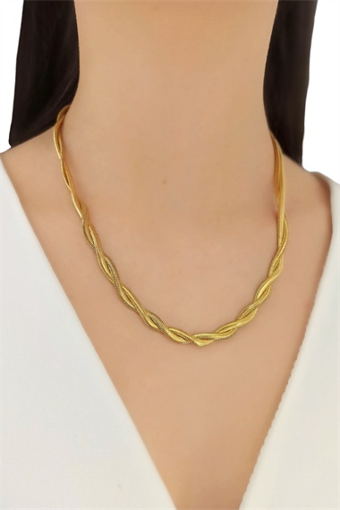 Çelik Örgü İtalyan Zincir Kolye