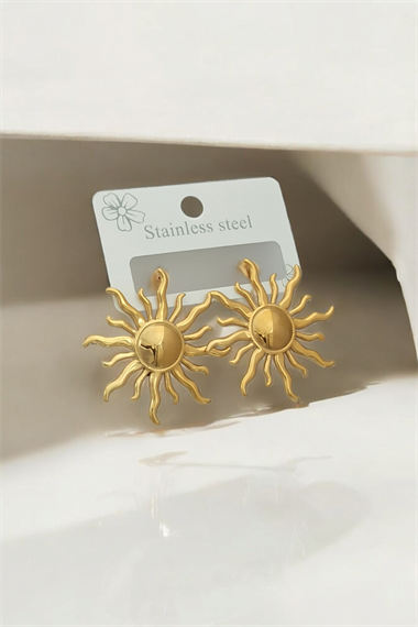 Çelik Plaka Güneş Küpe