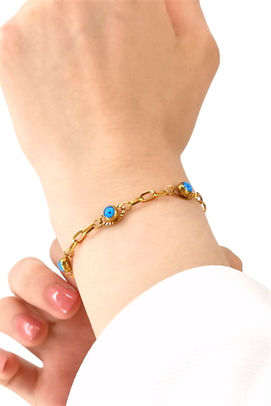 Çelik Sıralı Göz Bileklik 