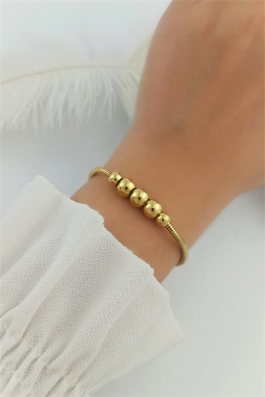 Çelik Sıralı Topçuk Bileklik TrBilek70143