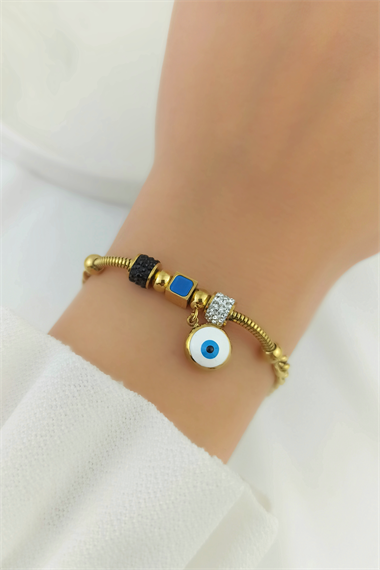Çelik Taşlı Göz Bileklik TrBilek70172