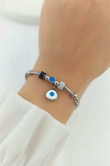 Çelik Taşlı Göz Bileklik TrBilek70172
