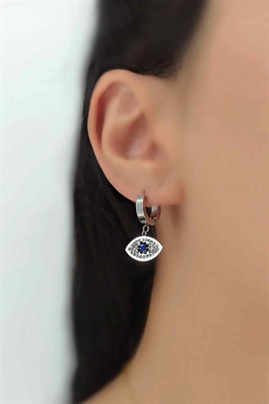 Çelik Taşlı Göz Küpe TrKüpe34748