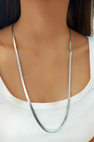 Çelik Uzun İtalyan Zincir Kolye B36503