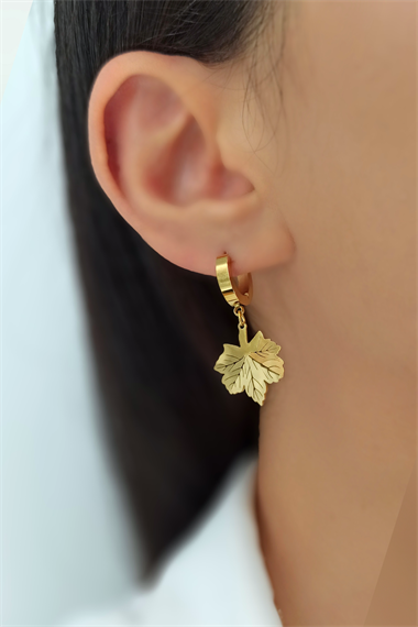 Çelik Yaprak Küpe TrKüpe34524