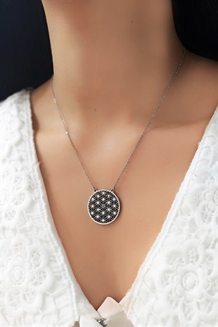 Çelik Yaşam Çiçeği Bayan Kolye TrKolye5438 B38503