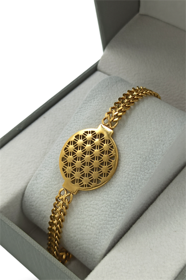 Çelik Yaşam Çiçeği Bileklik 