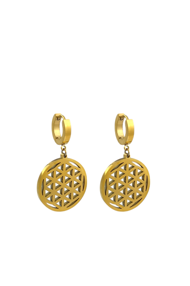 Çelik Yaşam Çiçeği Küpe TrKüpe35114