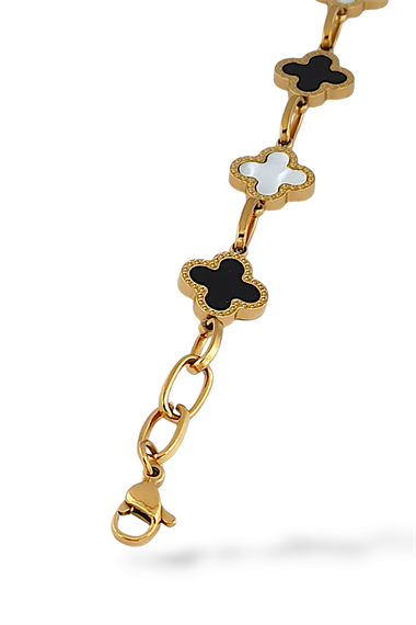 Çelik Yonca Geçmeli Bileklik