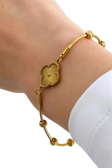 Çelik Yonca Topcuk Bileklik