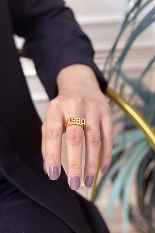 Doğum Tarihli 1980 Ayarlanabilir Yüzük TrYüzük1072 Y32503